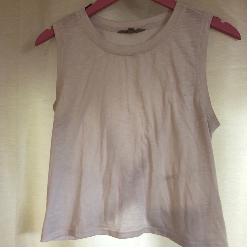 athleta white crop top size XS